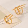 Euro-American style stainless steel open ring, niche design irregular titanium steel ring, non-fading finger ring