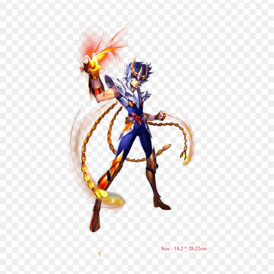 Cartoon Phoenix Ikki Pegasus Seiya Iron On Patches For Clothing Applique Stickers On Clothes Heat-Sensitive Custom Patch