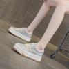 Women's Fashionable White Sports Shoes, 2025 Spring Thick-Soled Versatile Sneakers for Casual Wear