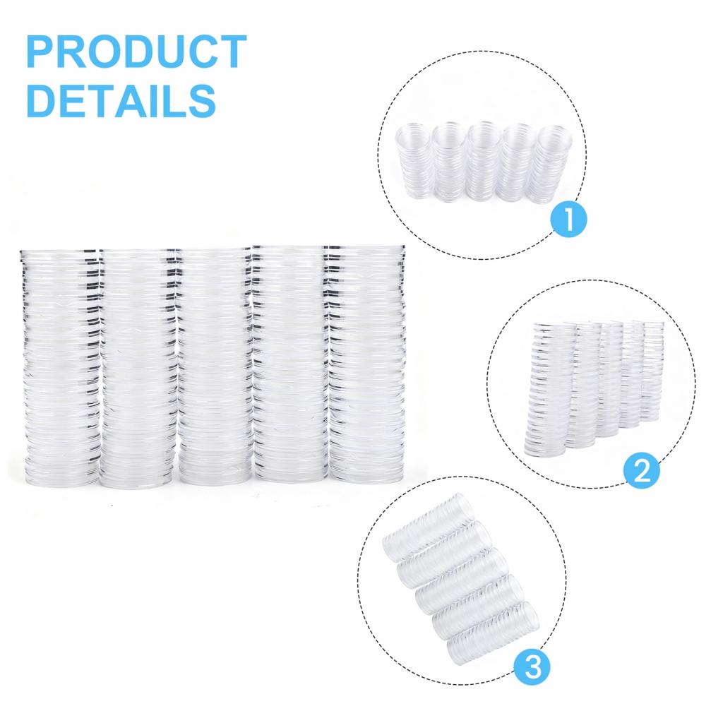 Collector's Choice 100Pcs Transparent Coin Holder Capsules Diameter 35mm