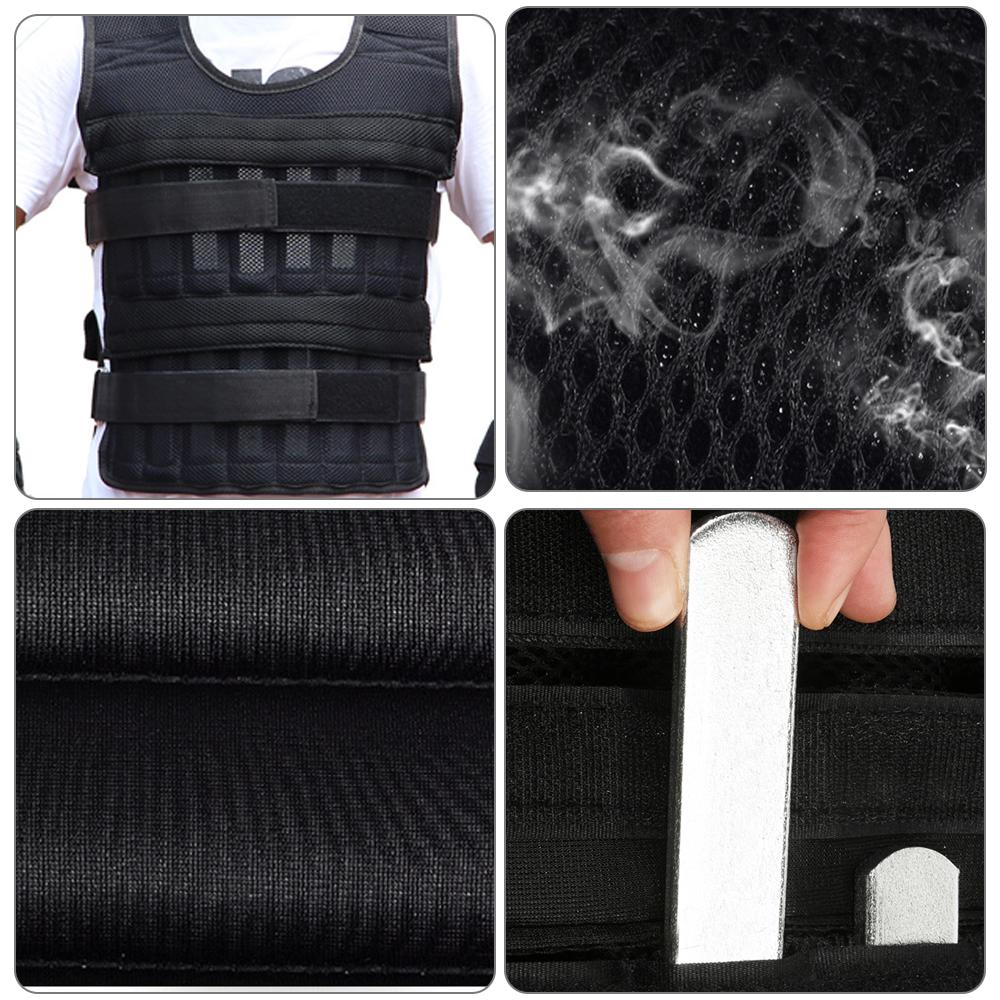 10kg Weighted Workout Vest Exercise Training Vest Steel Plates Fitness Training Running Weight Vest
