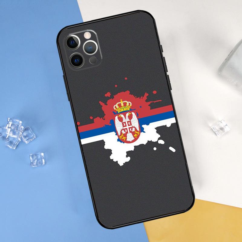 Флаг Сербии Сербский Чехол для Телефона Для iPhone 16 Pro Max 16e 12 13 Mini 11 14 15 Pro Max XR 15 16 Plus Чехол-Оболочка