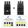 PW-021 2 шт./компл. ATX 6-контактный штекер-гнездо Угловой вверх-вниз адаптер разъема питания 90 градусов для видеокарты GPU