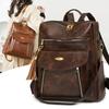 Retro Women's Large Capacity Backpack Multi-functional Shoulder Bag