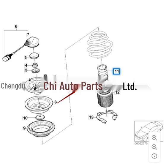 Передний отбойник амортизатора для BMW 7 серии E65/E66 (31331124449)