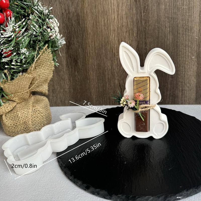 Пасхальный кролик, морковка, держатель для шоколада, силиконовая форма, кролик, держатель для конфет, держатель для денег, гипсовая форма, форма для капель 2025