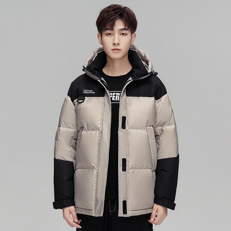 Мужская куртка-пуховик Trend Hong Kong Style Loose Large Size Thicked Couple Top Short