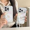 Korean Plaid Floral Sheep iPhone 16/15 Pro Max Case for Women