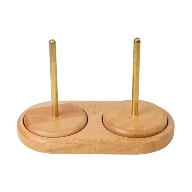 Rotatable Winding Wool Spool Wool Thread Winding Tools Wooden Stand Holder Yarn Ball Winder Spinning Knitting Organizer