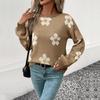 Autumn and Winter Women's Sweater Fashion Comfortable Casual Long Sleeve Jacquard Sweater