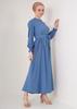 MT Clothes - Robe Longue Bleu 38