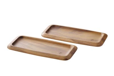 Kevnhaun Набор из 2-х подносов и разделочных досок, 30 x 15 см, Деревянный поднос, Разделочная доска, Поднос, Натуральное дерево, Двусторонний, Подходит для ресторана, Для улицы,