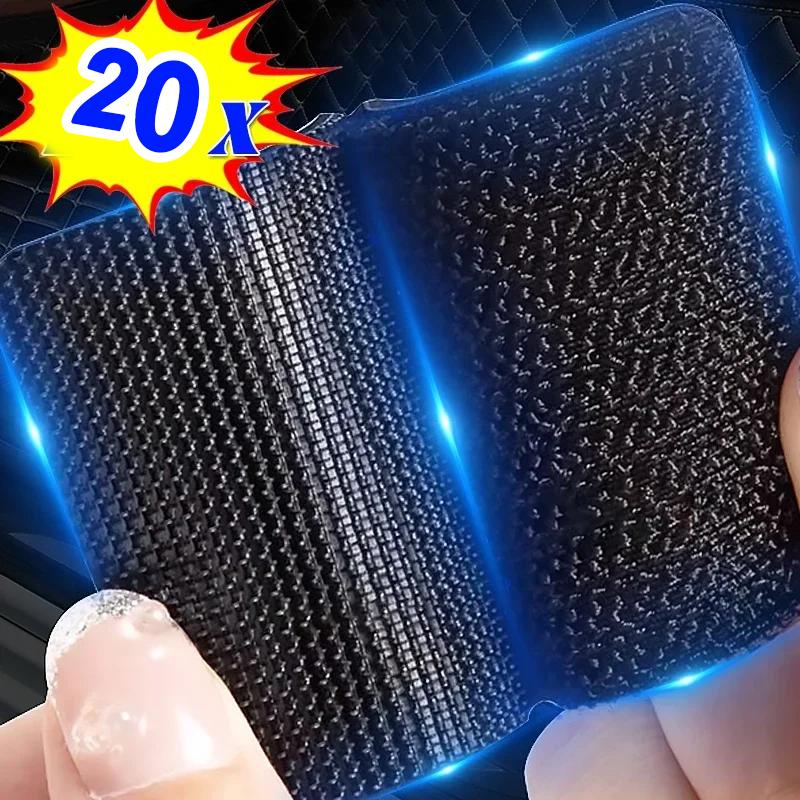 SEAMETAL 20/2 шт. Наклейки для крепления ковров Двусторонние Высокоадгезивные Фиксирующие заплатки для автомобильных ковров Противоскользящие ленты