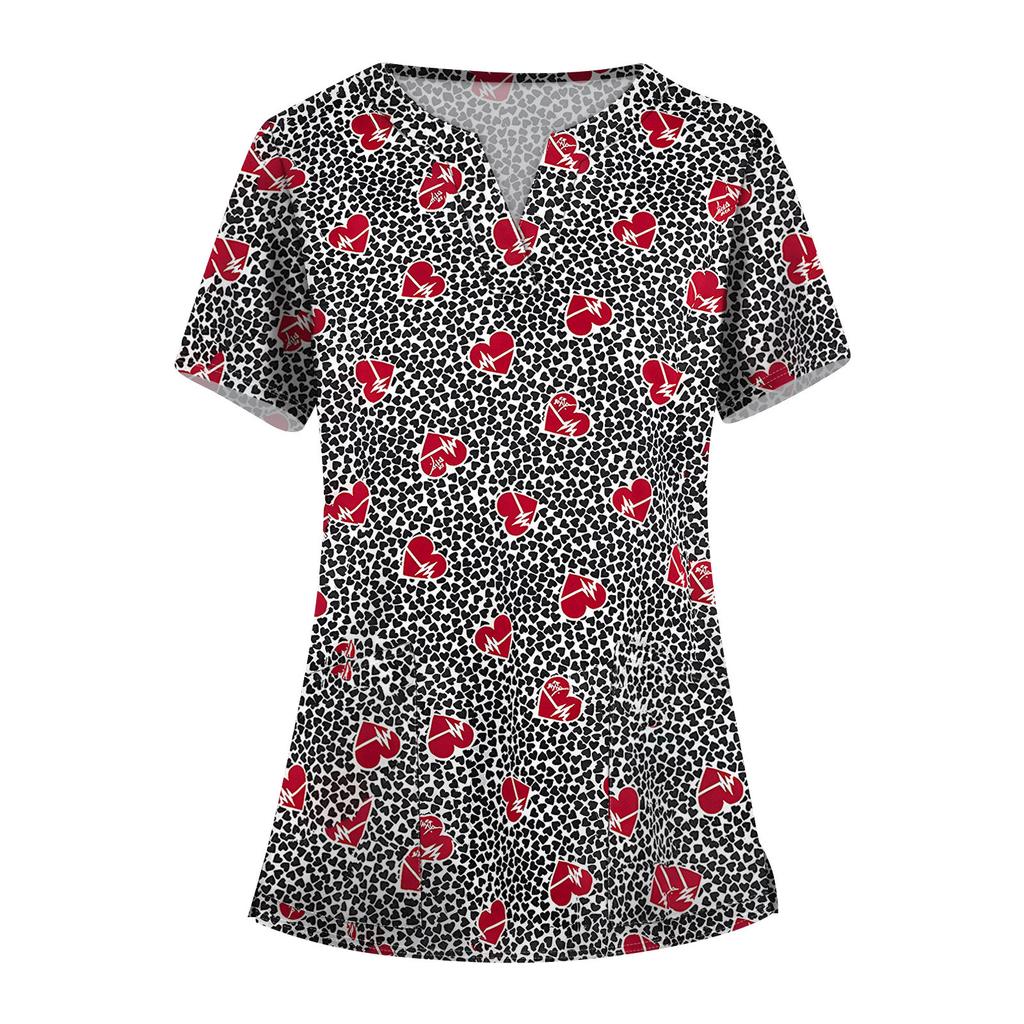 Женские модные комбинезоны с коротким рукавом и V-образным вырезом, с карманами, с принтом, топы, одежда