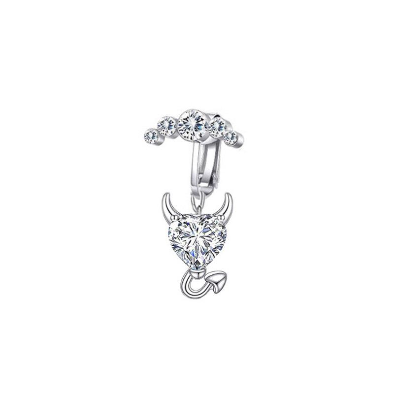 Новые сексуальные ювелирные зажимы для ушей с крыльями любви, жемчугом-бабочкой, которое можно носить с перфорированным кольцом в пупке