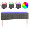 VidaXL LED Headboard Bedroom Furniture Double Bed Accessory Head of Bed Frame Interior Dark Grey 3122101