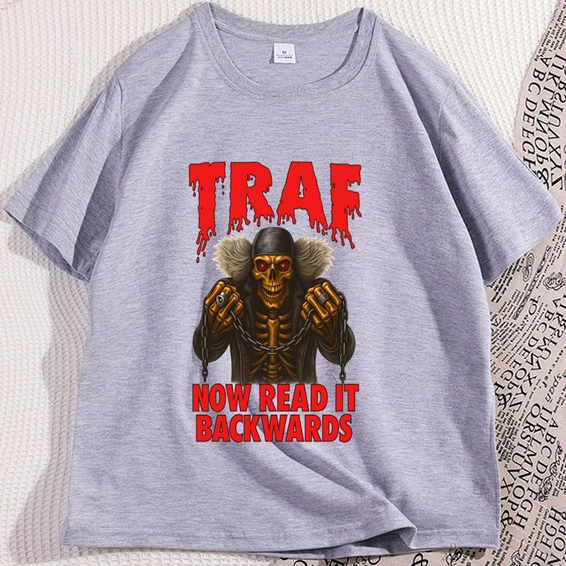 Funny Backwards Humor T Shirt Casual Round Neck Cotton Short Sleeve Joke TShirt Loose Streetwear Comfortable High Quality Tops