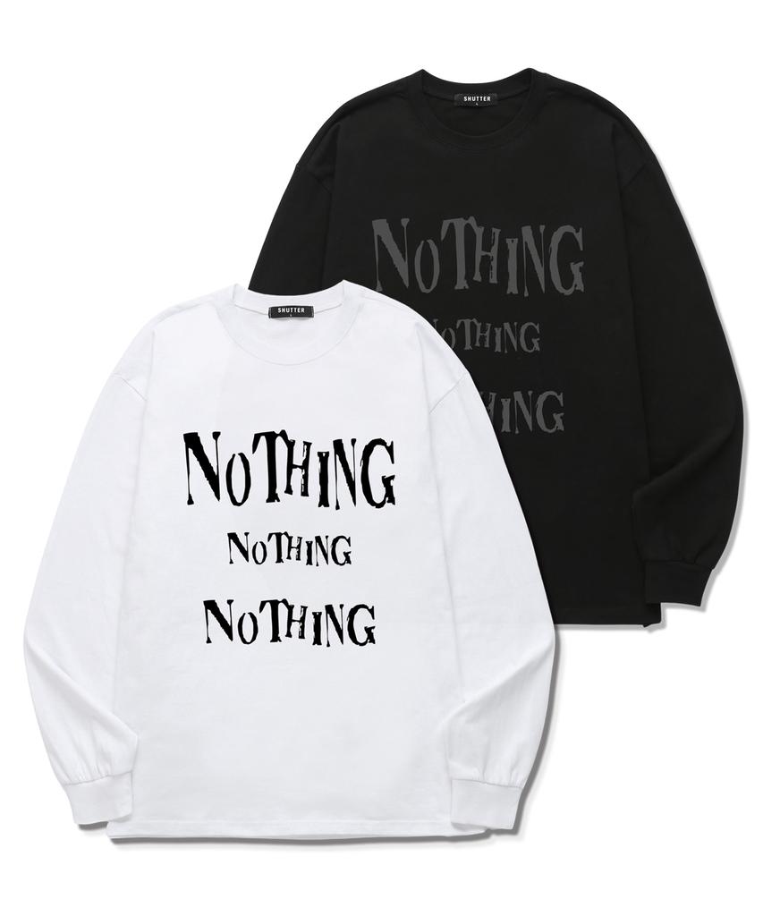 SHIRTER Ничего Шрифт Длинный рукав (Sls031) черный