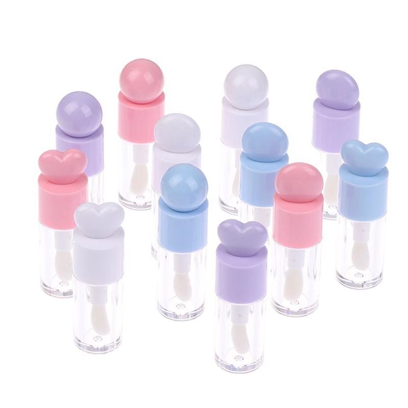 Transparent 4ml Lip Gloss Tube Matte Thick Rod Large Brush Head Empty Bottle Lips Glaze Container Makeup Packaging Material