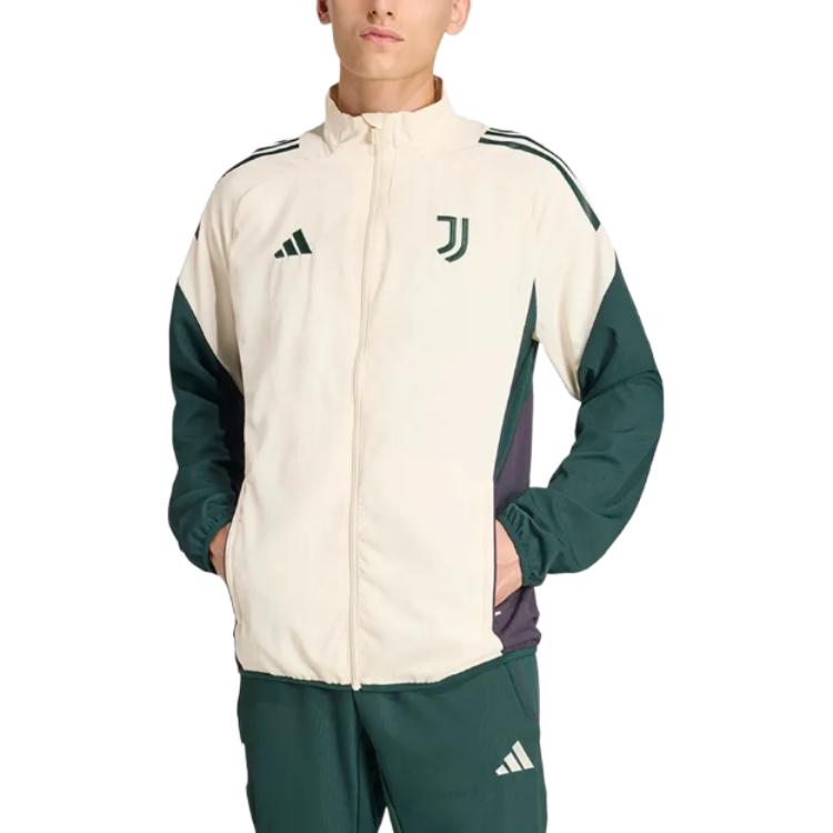 adidas Мужская куртка на молнии с длинным рукавом и логотипом Juventus JN7471