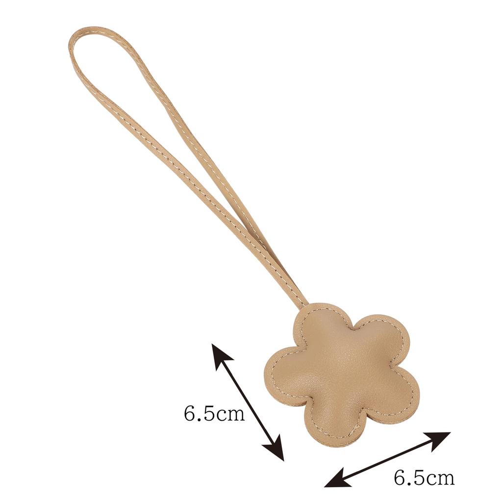 Подвеска-шарм для сумки Tonecraft в виде цветка, Простая, Классическая подвеска-шарм для сумки, Популярная, Стильная, Милая, Кожа из микрофибры, Мягкая, бежевый