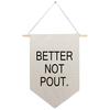 Creative Text Print Banner Hanging Artistic Wooden Wall Ornament for Home Room Decoration