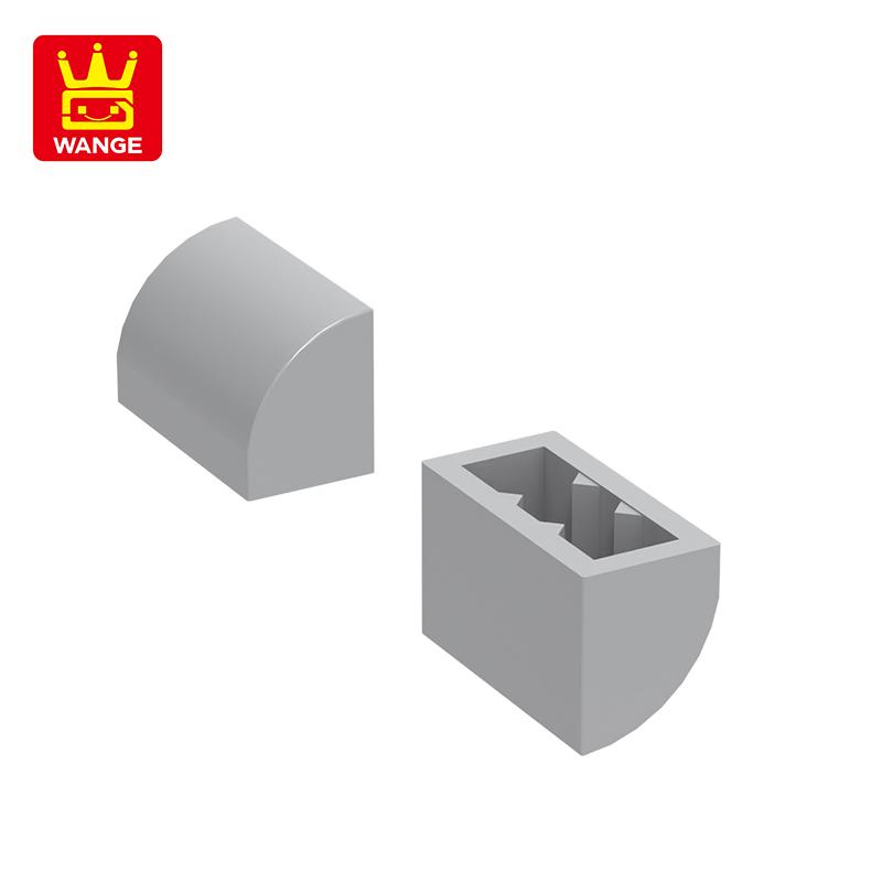 Нетоксичный 166 шт./лот Изогнутый 1x2x1 С шипами по углам Блок Moc Цветные Аксессуары Совместимые с 37352 Кирпич DIY Детская игрушка