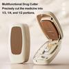 Портативный регулируемый нож для таблеток, разделитель таблеток 1/2 1/3 1/4 дюйма, точное центрирование для круглых и овальных таблеток, нарезка нескольких таблеток.