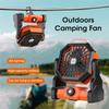 7800mAh Camping Fan with LED Light and Hook Rechargeable Desktop Portable Air Circulator Wireless Outdoor Fans for Tent Car Trip