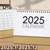 Настольный календарь 2025 года, небольшой, с двойной спиралью, ежемесячный календарь, ежедневник, маркировка событий, настольный календарь для домашнего офиса, школы