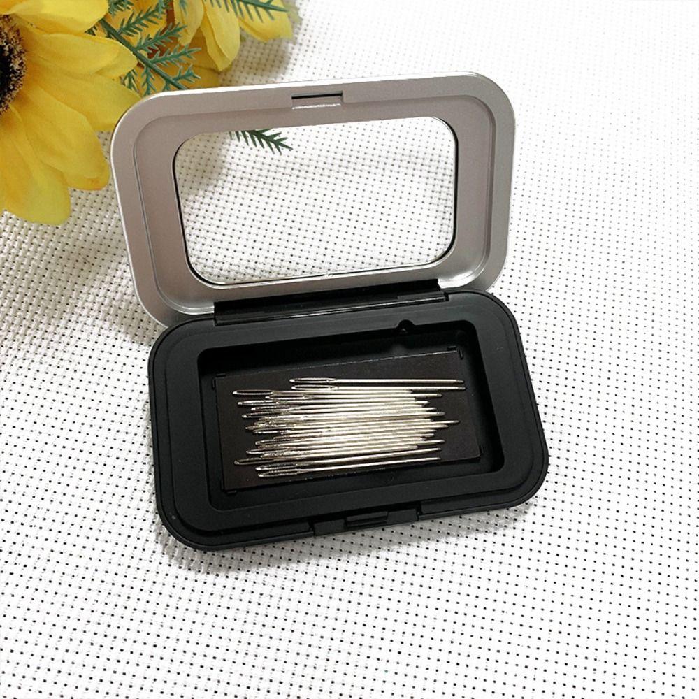 Rectangle Needle Cushion Magnet Storage Box Needle Pad Magnetic Pin Box Pin Needle Storage