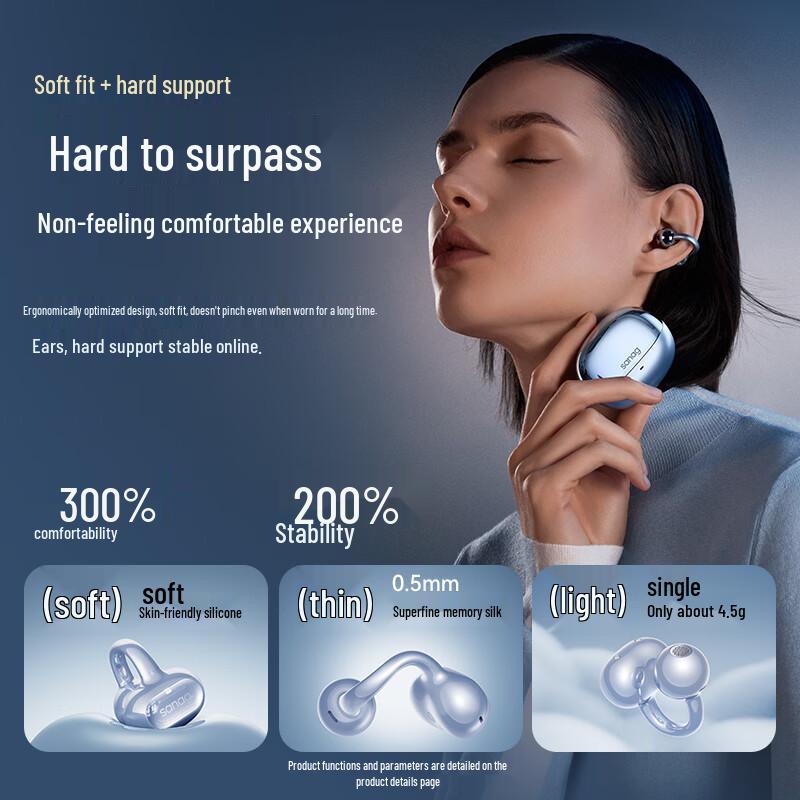 SANAG S8SAI Bluetooth-наушники с клипсами на уши AI для спорта