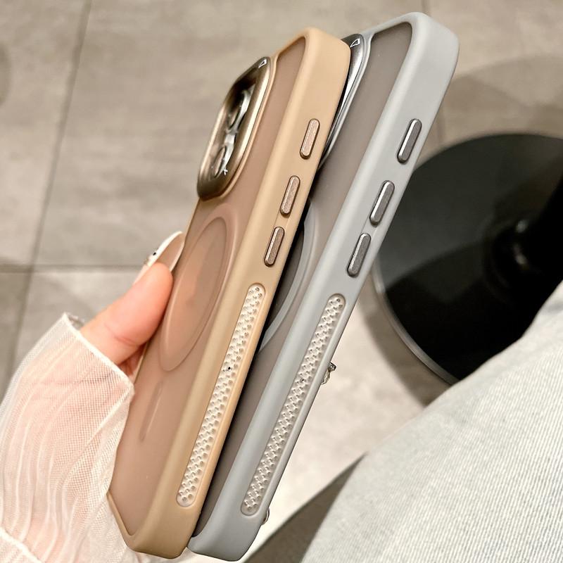 Магнитный термоотводящий чехол для iPhone 17 для Apple 16 Pro Max - Полупрозрачный матовый