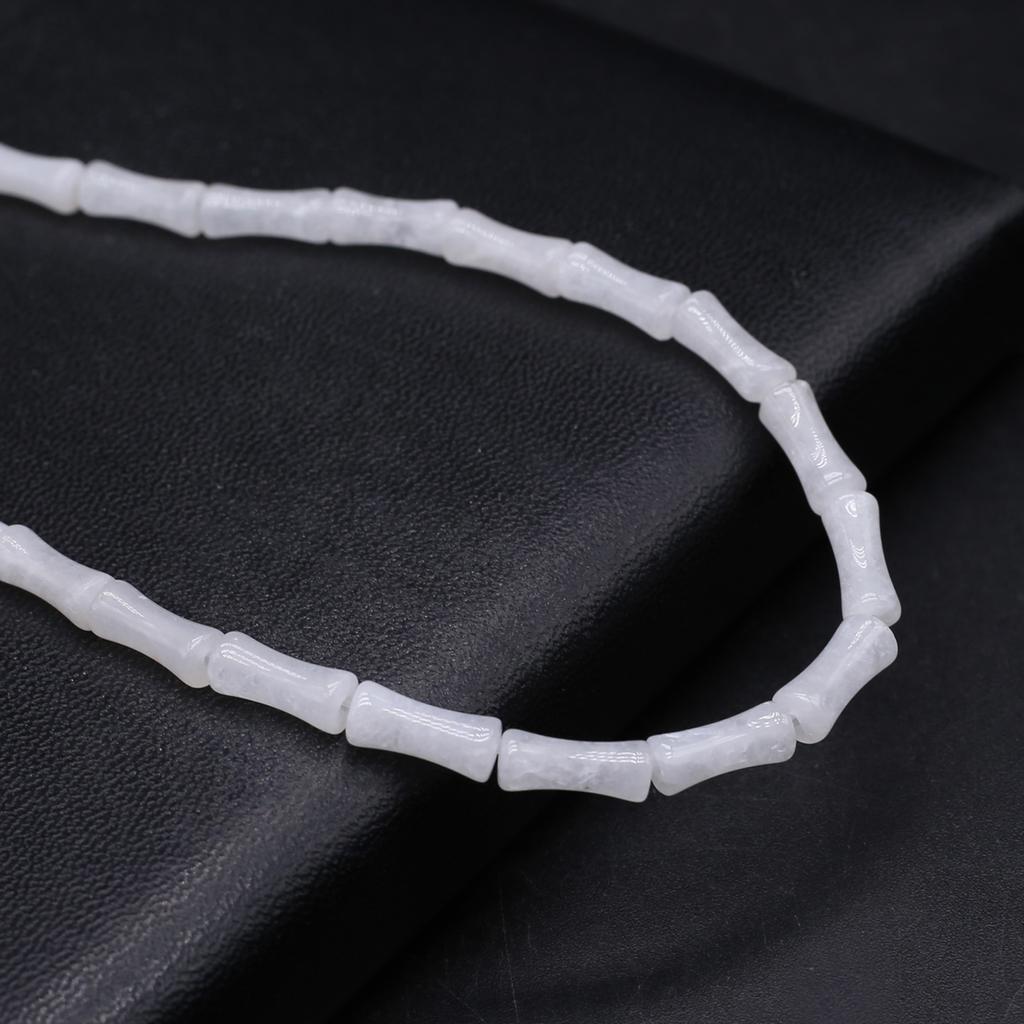 1 нить, Натуральный камень Канадский жадеит Обсидиан Кристальные бусины из прозрачного кварца, Ручная работа, Бусины в форме бамбукового сустава, 1,2×5 см, для изготовления украшений своими руками