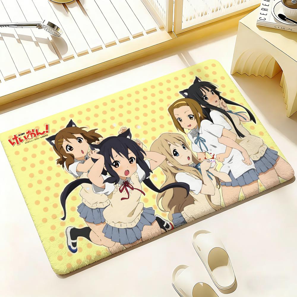 Аниме K-K-On Коврик для пола Спальня Гостиная Фланелевый Коврик для двери Нескользящий Домашний декор