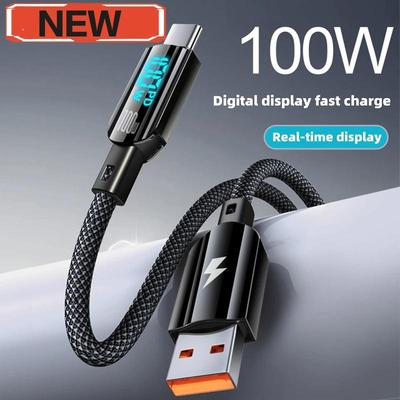 Кабель USB C-to-C 100 Вт Кабель для быстрой зарядки PD3.0 Кабель для передачи данных Подходит для телефонов Android и iOS