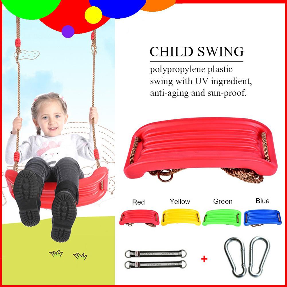 Flying Toy Garden Swing Kids Hanging Seat Toys with Height Adjustable Ropes Indoor Outdoor Toys Rainbow Curved Board Kids Swing