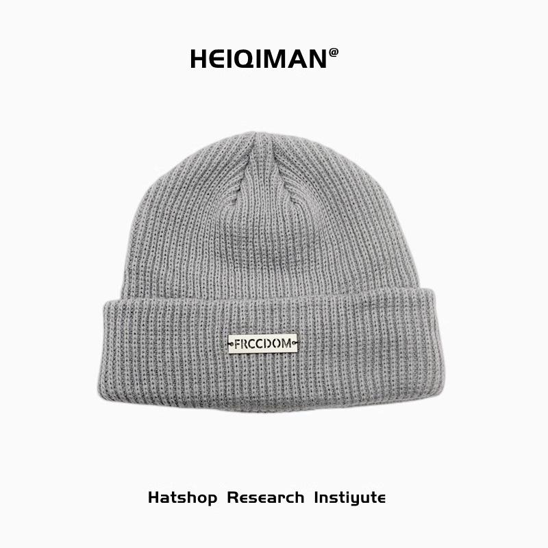 Вязаная шерстяная шапка женская холодная шапка для зимних шапок мужская дынная меховая шапка однотонная универсальная шляпа Yuppi Tide