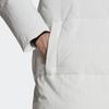 Adidas W Big Baffle C Solid Logo Hooded Loose Long Bread Down Jacket Women Outerwear White HN9939