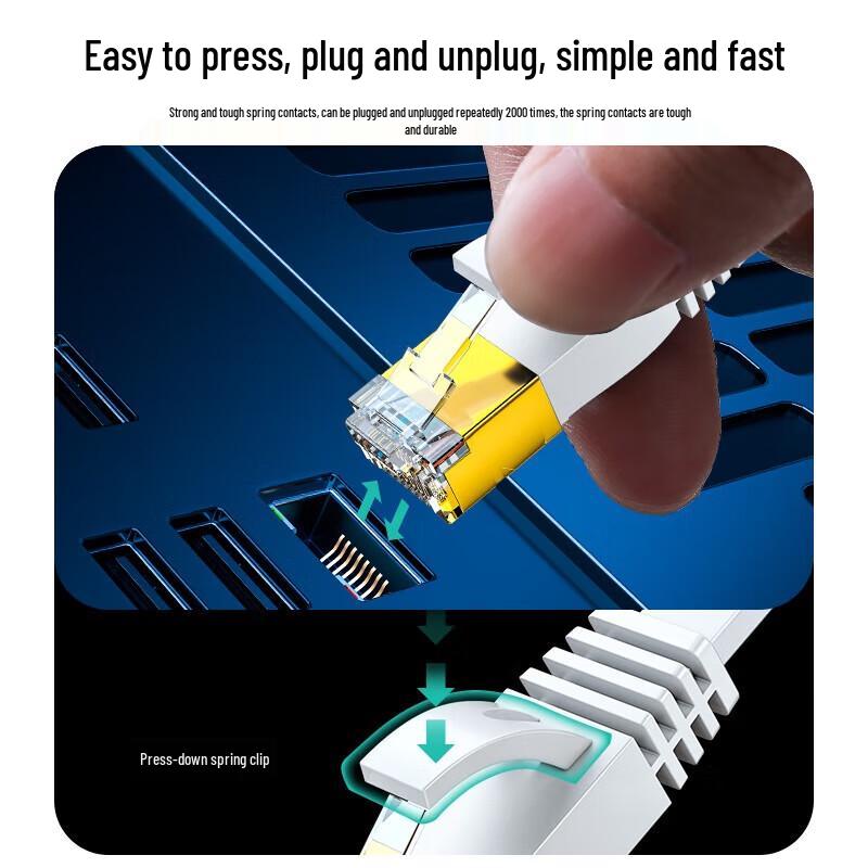 SAMZHE Cat7 Flat Ethernet Cable