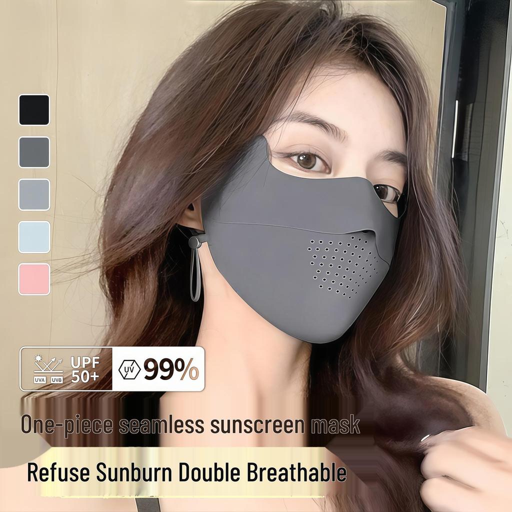 Маска для лица из ледяного шелка с гиалуроновой кислотой и защитой от ультрафиолета