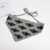 Knitted Cotton Halloween Bat Head Scarf Hat Multifunctional Triangle Scarf Skull Headband for Women Party Cosplay