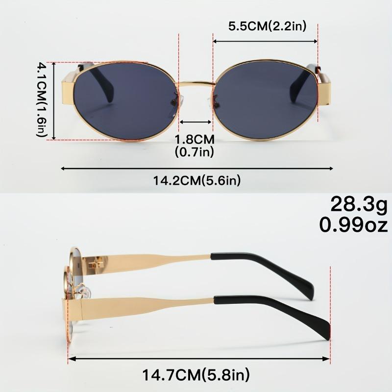 2 шт. очков, подходящих как для мужчин, так и для женщин, с ретро-металлическими оправами, идеально подходят для вечеринок и являются идеальными подарками.