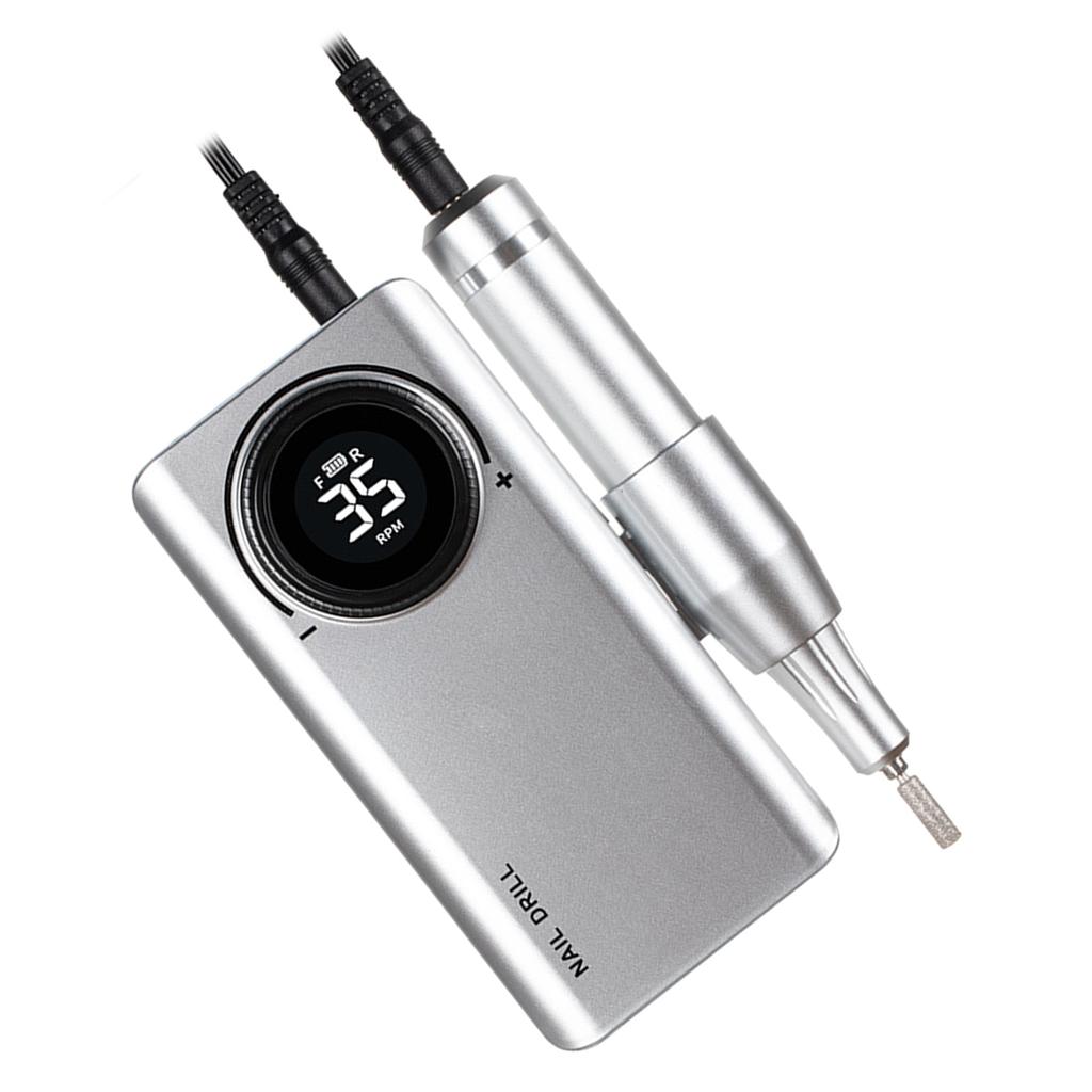 Профессиональная электрическая машинка для маникюра и педикюра 0-35000 об/мин для акриловых ногтей с 6 насадками для домашнего использования