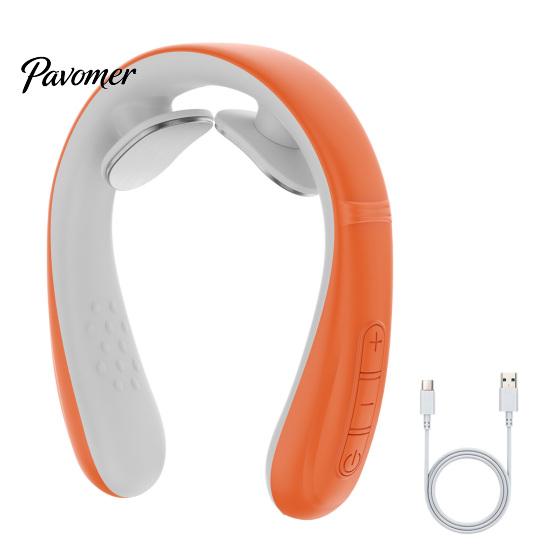 Hands Free Neck Massager Electric with Heat, 10 Modes & 16 Intensity Levels, Heated Cervical Lightweight Cordless Massager, Wearable Relaxer for Pain
