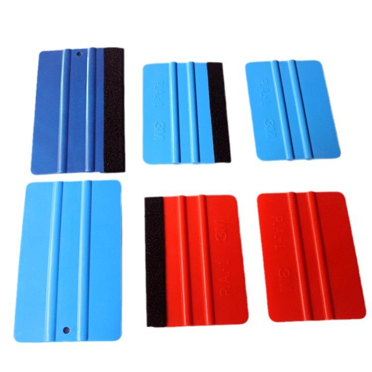 Double-Sided Plastic Car Film Application Tool - Soft Square Scraper for Color Change