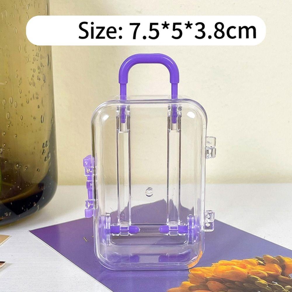 Cute Mini Roller Travel Suitcase Personality Creative Small Luggage Trolley Case Dollhouse Handbag Wedding Candy Box