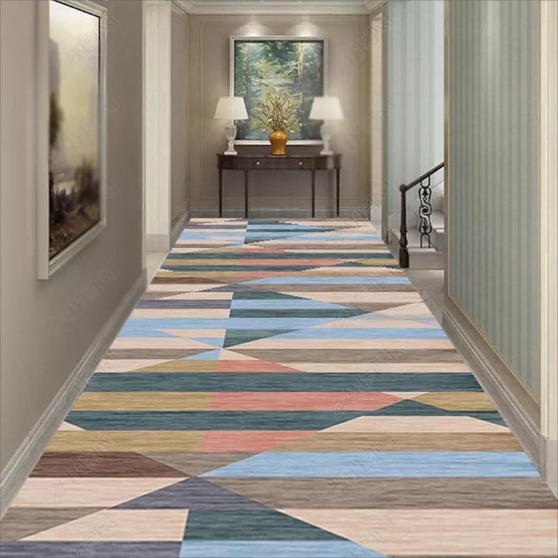 Modern Geometric Carpet Non-Slip Wear Corridor Living Room Entrance Suitable For Light Luxury Minimalist Style Decoration