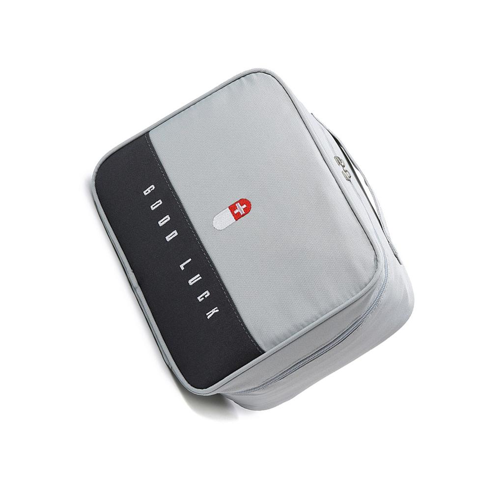 Medicine Storage Bag Large Capacity Portable Handheld Medicament Carrier Case for Home Travel