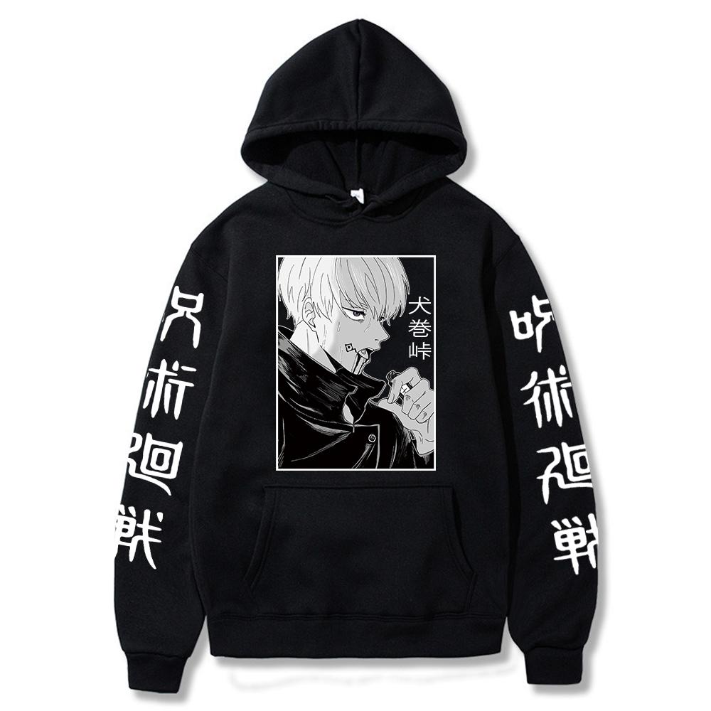 Anime Jujutsu Kaisen Inumaki Toge Graphic Print Hooded Men Women Prevalent Hoodies Plus Size Streetwear Harajuku Male Sweatshirt